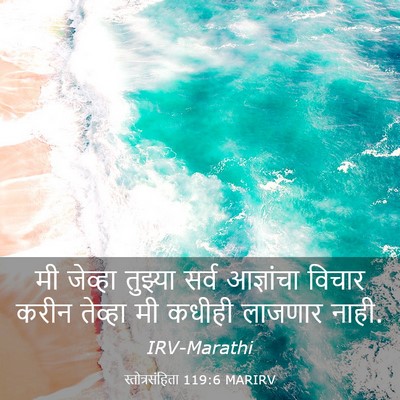 Picture 03 - स्तोत्रसंहिता 119:6 MARIRV - मी जेव्हा तुझ्या - Bible Verse Picture