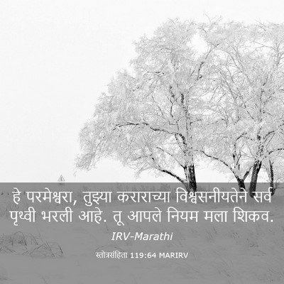 Picture 03 - स्तोत्रसंहिता 119:64 MARIRV - हे परमेश्वरा, - Bible Verse Picture