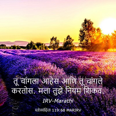 Picture 03 - स्तोत्रसंहिता 119:68 MARIRV - तू चांगला आहेस आणि - Bible Verse Picture