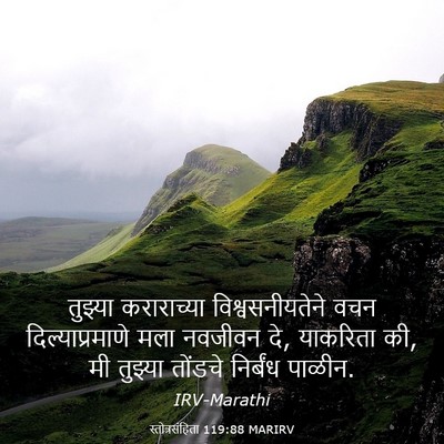 Picture 03 - स्तोत्रसंहिता 119:88 MARIRV - तुझ्या कराराच्या - Bible Verse Picture
