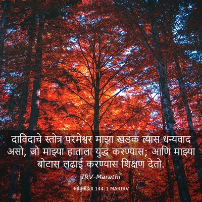 Picture 03 - स्तोत्रसंहिता 144:1 MARIRV - दाविदाचे स्तोत्र - Bible Verse Picture
