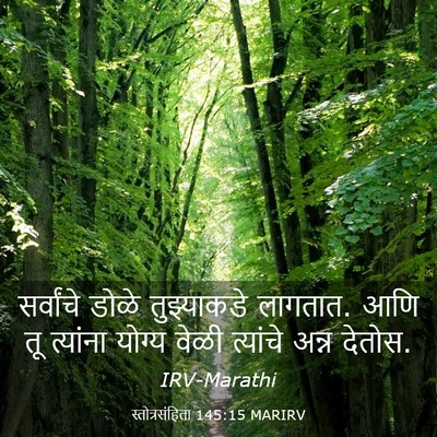 Picture 03 - स्तोत्रसंहिता 145:15 MARIRV - सर्वांचे डोळे - Bible Verse Picture
