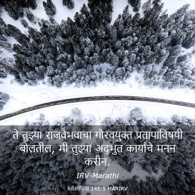 Picture 03 - स्तोत्रसंहिता 145:5 MARIRV - ते तुझ्या - Bible Verse Picture