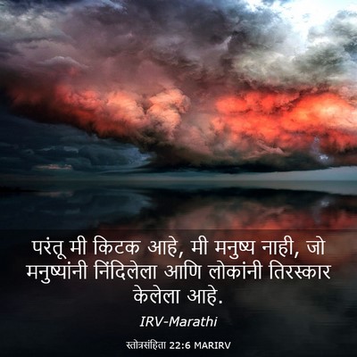 Picture 03 - स्तोत्रसंहिता 22:6 MARIRV - परंतू मी किटक आहे, - Bible Verse Picture