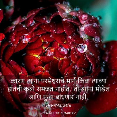 Picture 03 - स्तोत्रसंहिता 28:5 MARIRV - कारण त्यांना - Bible Verse Picture
