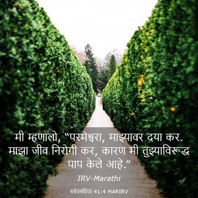 Picture 03 - स्तोत्रसंहिता 41:4 MARIRV - मी म्हणालो, - Bible Verse Picture