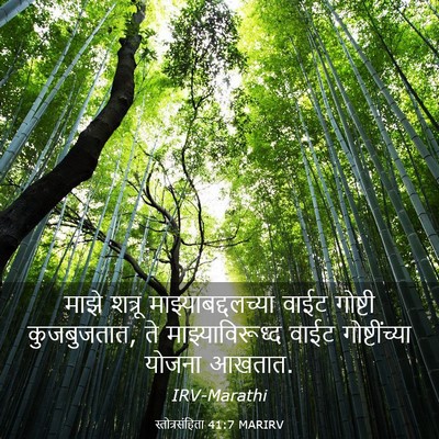 Picture 03 - स्तोत्रसंहिता 41:7 MARIRV - माझे शत्रू - Bible Verse Picture