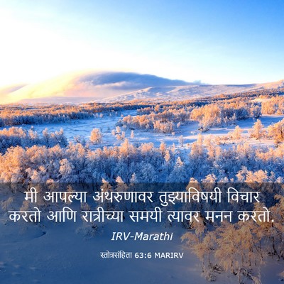 Picture 03 - स्तोत्रसंहिता 63:6 MARIRV - मी आपल्या - Bible Verse Picture