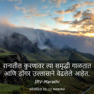Picture 03 - स्तोत्रसंहिता 65:12 MARIRV - रानातील कुरणावर - Bible Verse Picture