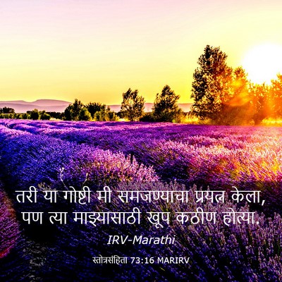 Picture 03 - स्तोत्रसंहिता 73:16 MARIRV - तरी या गोष्टी मी - Bible Verse Picture