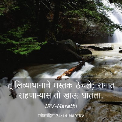 Picture 03 - स्तोत्रसंहिता 74:14 MARIRV - तू लिव्याथानाचे - Bible Verse Picture