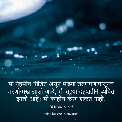 Picture 03 - स्तोत्रसंहिता 88:15 MARIRV - मी नेहमीच पीडित - Bible Verse Picture