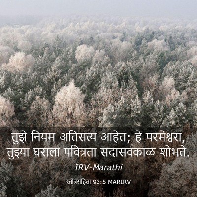 Picture 03 - स्तोत्रसंहिता 93:5 MARIRV - तुझे नियम अतिसत्य - Bible Verse Picture