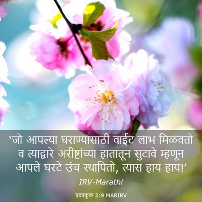 Picture 03 - हबक्कूक 2:9 MARIRV - ‘जो आपल्या - Bible Verse Picture