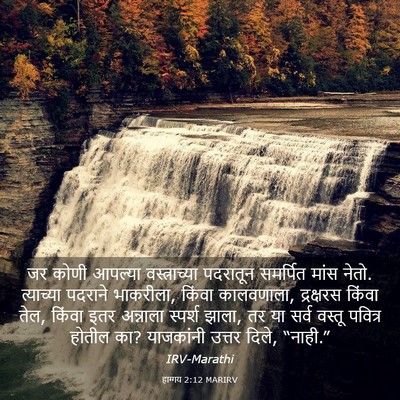 Picture 03 - हाग्गय 2:12 MARIRV - जर कोणी आपल्या - Bible Verse Picture