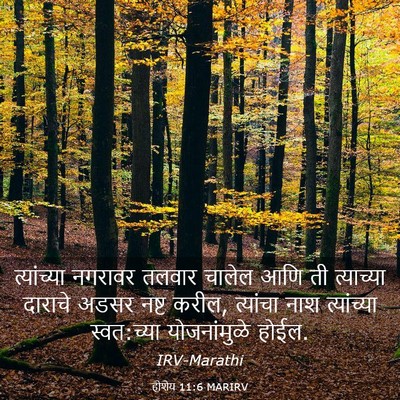Picture 03 - होशेय 11:6 MARIRV - त्यांच्या नगरावर - Bible Verse Picture