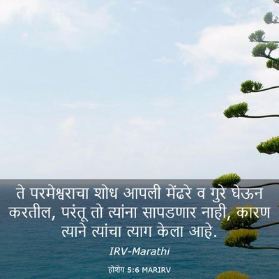 Picture 03 - होशेय 5:6 MARIRV - ते परमेश्वराचा - Bible Verse Picture