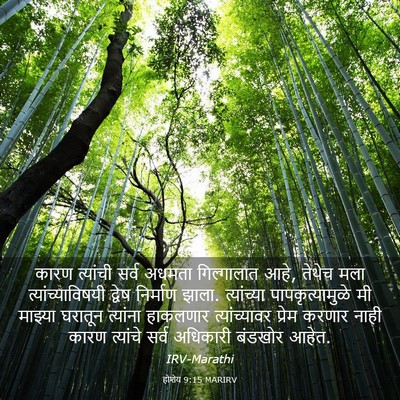 Picture 03 - होशेय 9:15 MARIRV - कारण त्यांची सर्व - Bible Verse Picture