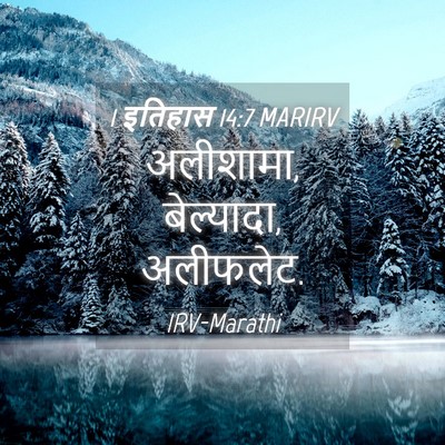 Picture 04 - 1 इतिहास 14:7 MARIRV - अलीशामा, बेल्यादा, - Bible Verse Picture