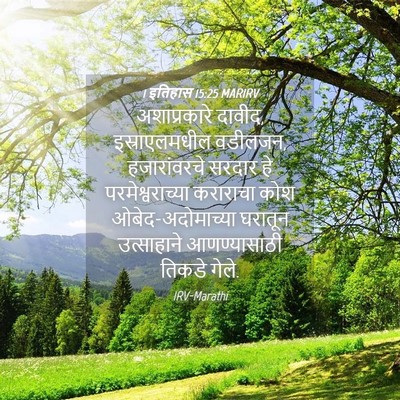 Picture 04 - 1 इतिहास 15:25 MARIRV - अशाप्रकारे दावीद, - Bible Verse Picture