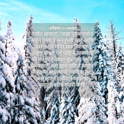 Picture 04 - 1 इतिहास 22:5 MARIRV - दावीद म्हणाला, - Bible Verse Picture