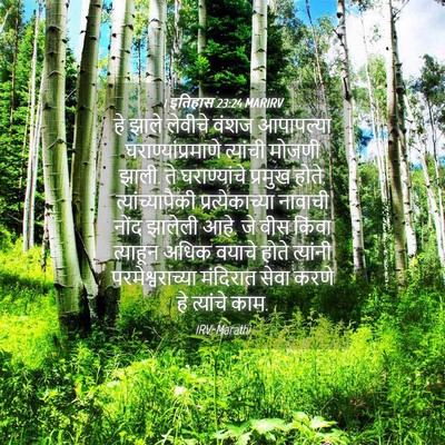 Picture 04 - 1 इतिहास 23:24 MARIRV - हे झाले लेवीचे - Bible Verse Picture
