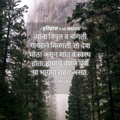 Picture 04 - 1 इतिहास 4:40 MARIRV - त्यांना विपुल व - Bible Verse Picture