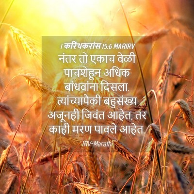 Picture 04 - 1 करिंथकरांस 15:6 MARIRV - नंतर तो एकाच वेळी - Bible Verse Picture