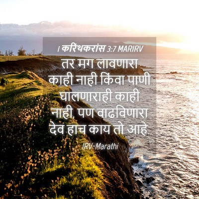 Picture 04 - 1 करिंथकरांस 3:7 MARIRV - तर मग लावणारा काही - Bible Verse Picture