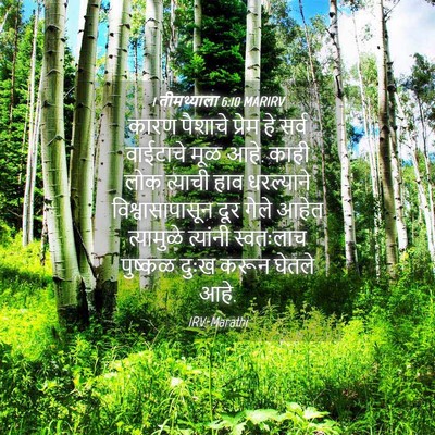 Picture 04 - 1 तीमथ्याला 6:10 MARIRV - कारण पैशाचे प्रेम - Bible Verse Picture