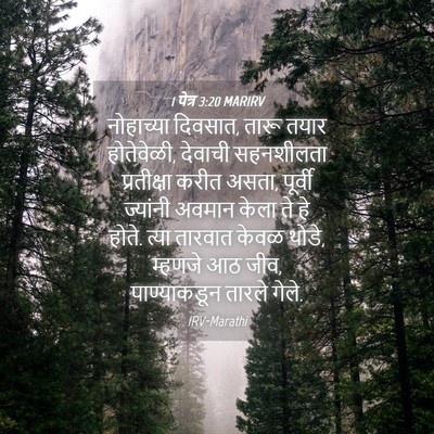 Picture 04 - 1 पेत्र 3:20 MARIRV - नोहाच्या दिवसात, - Bible Verse Picture