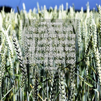 Picture 04 - 1 राजे 18:24 MARIRV - तेव्हा तुम्ही - Bible Verse Picture