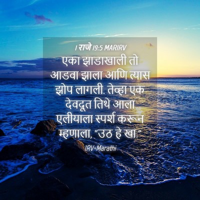 Picture 04 - 1 राजे 19:5 MARIRV - एका झाडाखाली तो - Bible Verse Picture