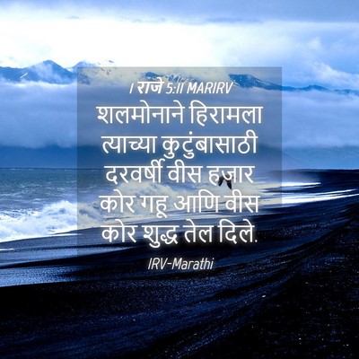 Picture 04 - 1 राजे 5:11 MARIRV - शलमोनाने हिरामला - Bible Verse Picture