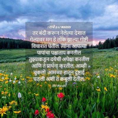 Picture 04 - 1 राजे 8:47 MARIRV - तर बंदी करून - Bible Verse Picture