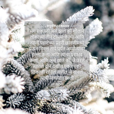 Picture 04 - 1 शमुवेल 11:11 MARIRV - मग सकाळी असे झाले - Bible Verse Picture