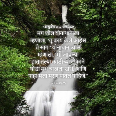 Picture 04 - 1 शमुवेल 14:43 MARIRV - मग शौल योनाथानाला - Bible Verse Picture