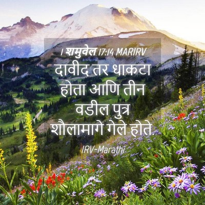 Picture 04 - 1 शमुवेल 17:14 MARIRV - दावीद तर धाकटा - Bible Verse Picture