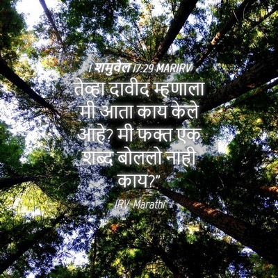 Picture 04 - 1 शमुवेल 17:29 MARIRV - तेव्हा दावीद - Bible Verse Picture