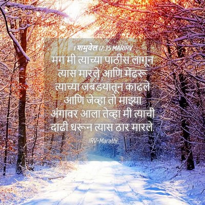 Picture 04 - 1 शमुवेल 17:35 MARIRV - मग मी त्याच्या - Bible Verse Picture