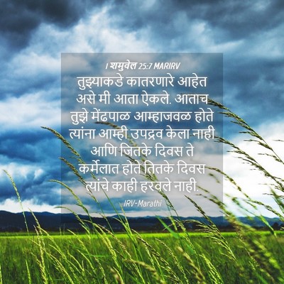 Picture 04 - 1 शमुवेल 25:7 MARIRV - तुझ्याकडे - Bible Verse Picture