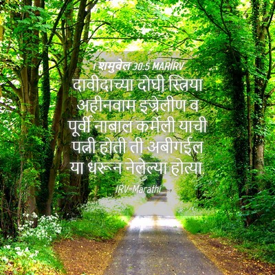 Picture 04 - 1 शमुवेल 30:5 MARIRV - दावीदाच्या दोघी - Bible Verse Picture