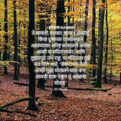Picture 04 - 2 इतिहास 20:9 MARIRV - ते म्हणाले, तलवार, - Bible Verse Picture