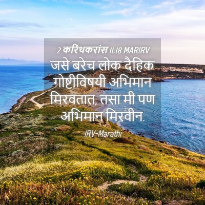 Picture 04 - 2 करिंथकरांस 11:18 MARIRV - जसे बरेच लोक दैहिक - Bible Verse Picture