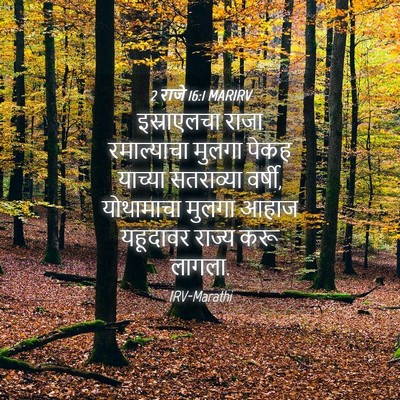 Picture 04 - 2 राजे 16:1 MARIRV - इस्राएलचा राजा - Bible Verse Picture