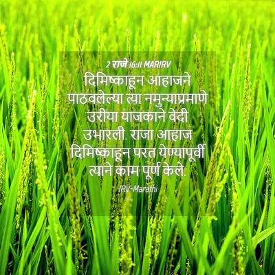 Picture 04 - 2 राजे 16:11 MARIRV - दिमिष्काहून - Bible Verse Picture