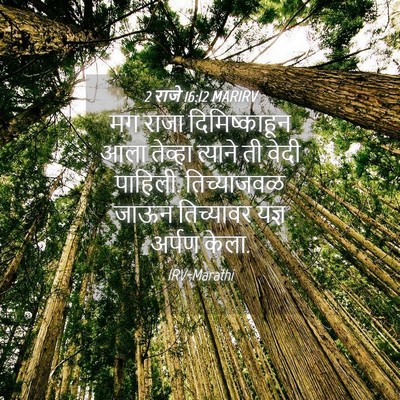 Picture 04 - 2 राजे 16:12 MARIRV - मग राजा - Bible Verse Picture