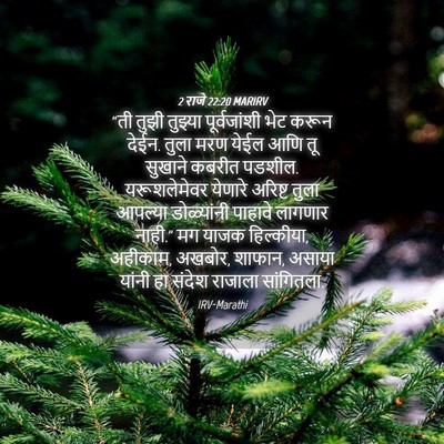 Picture 04 - 2 राजे 22:20 MARIRV - “ती तुझी तुझ्या - Bible Verse Picture