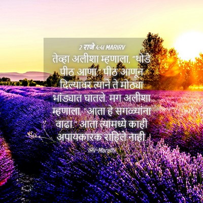 Picture 04 - 2 राजे 4:41 MARIRV - तेव्हा अलीशा - Bible Verse Picture