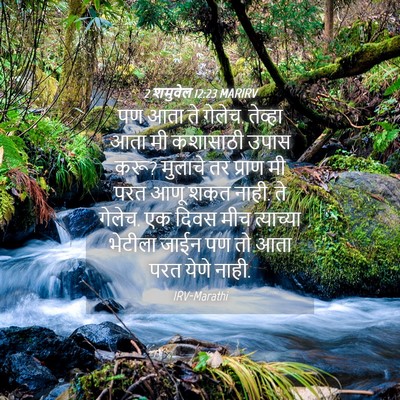 Picture 04 - 2 शमुवेल 12:23 MARIRV - पण आता ते गेलेच. - Bible Verse Picture